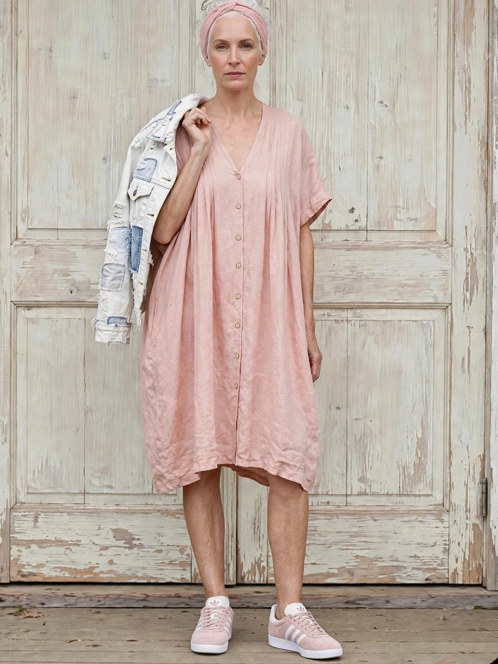 Jillian Harris X Priv linen dress